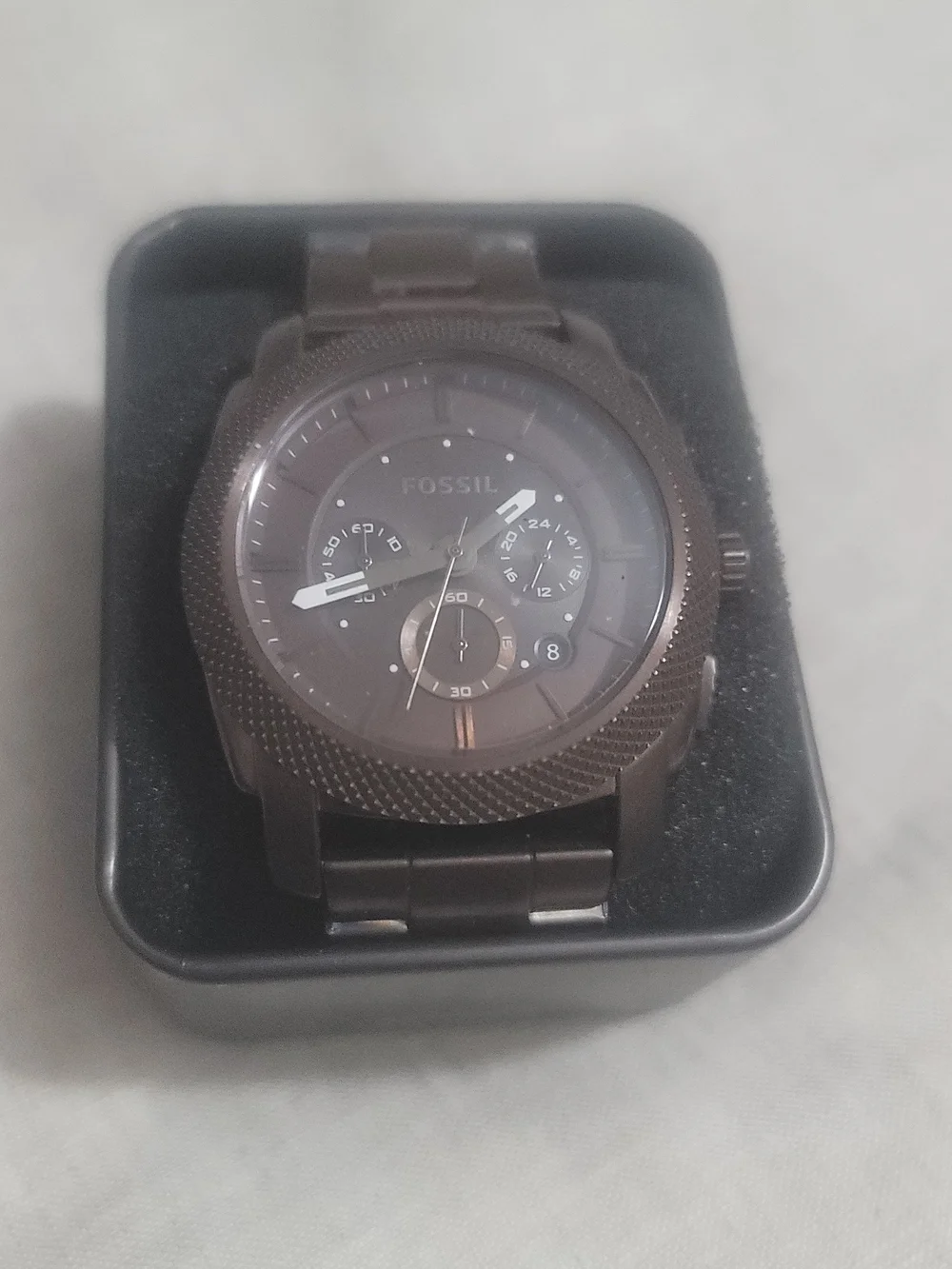 Fossil Men's Dark Chocolate  Brown Stainless Steel Chronograph Watch